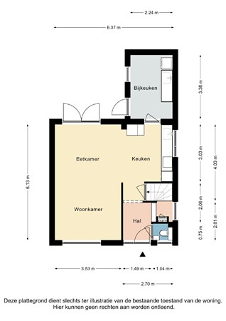 Plattegrond - Koning Hendrikstraat 4, 6291 HR Vaals - thumbnail_Koning Hendrikstraat 4 Vaals - Begane grond 2D.jpg